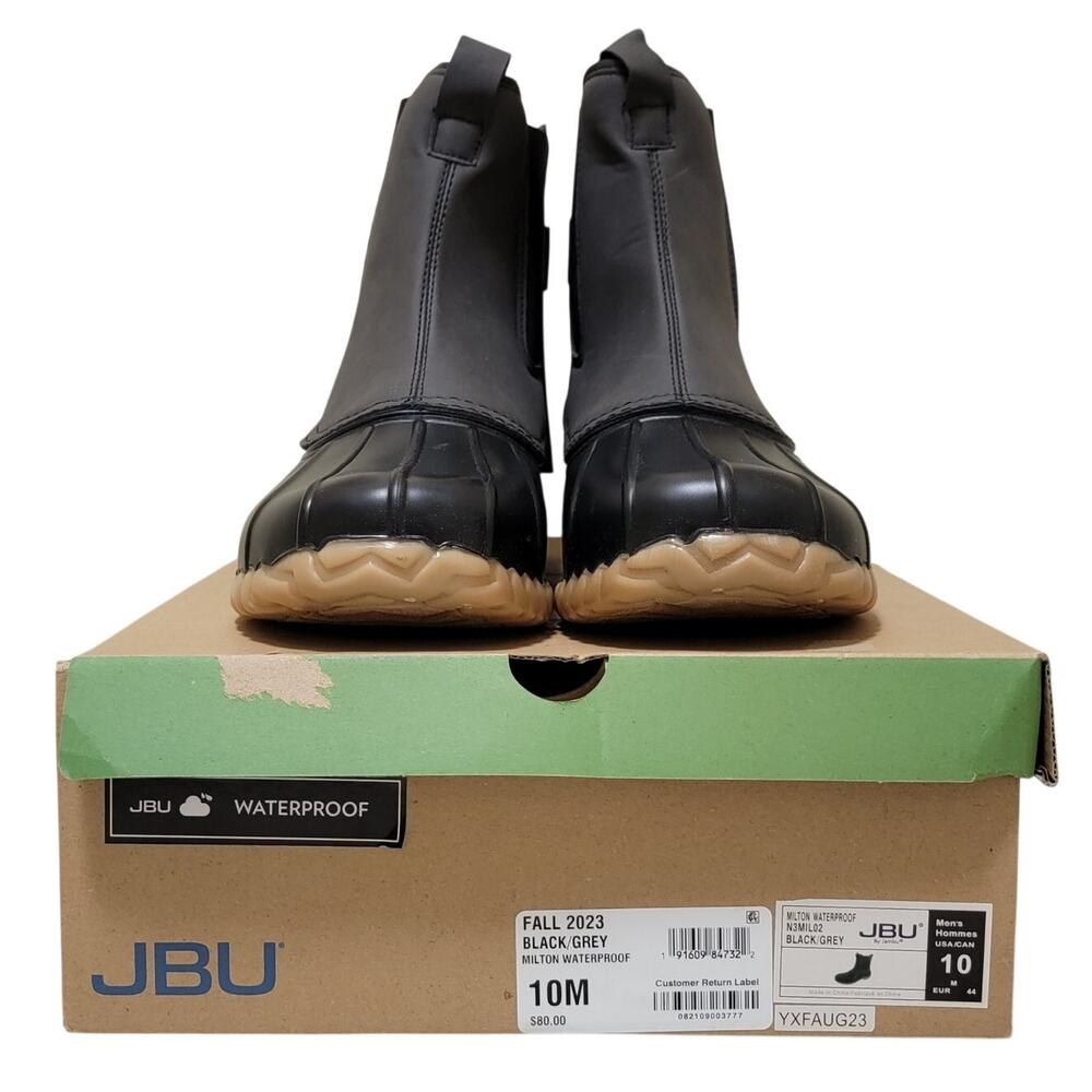 JBU Men Milton Waterproof Chelsea Duck Boots Size US 10M Black Grey - Picture 5 of 5